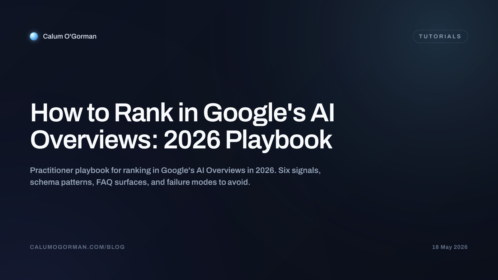 AI Overviews ranking diagram showing six citation signals